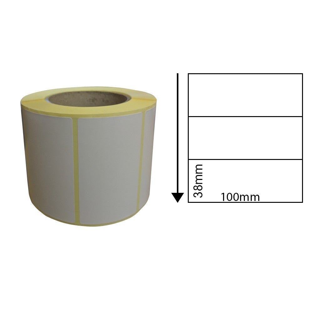 100 x 38mm Thermal Transfer Block Out Labels