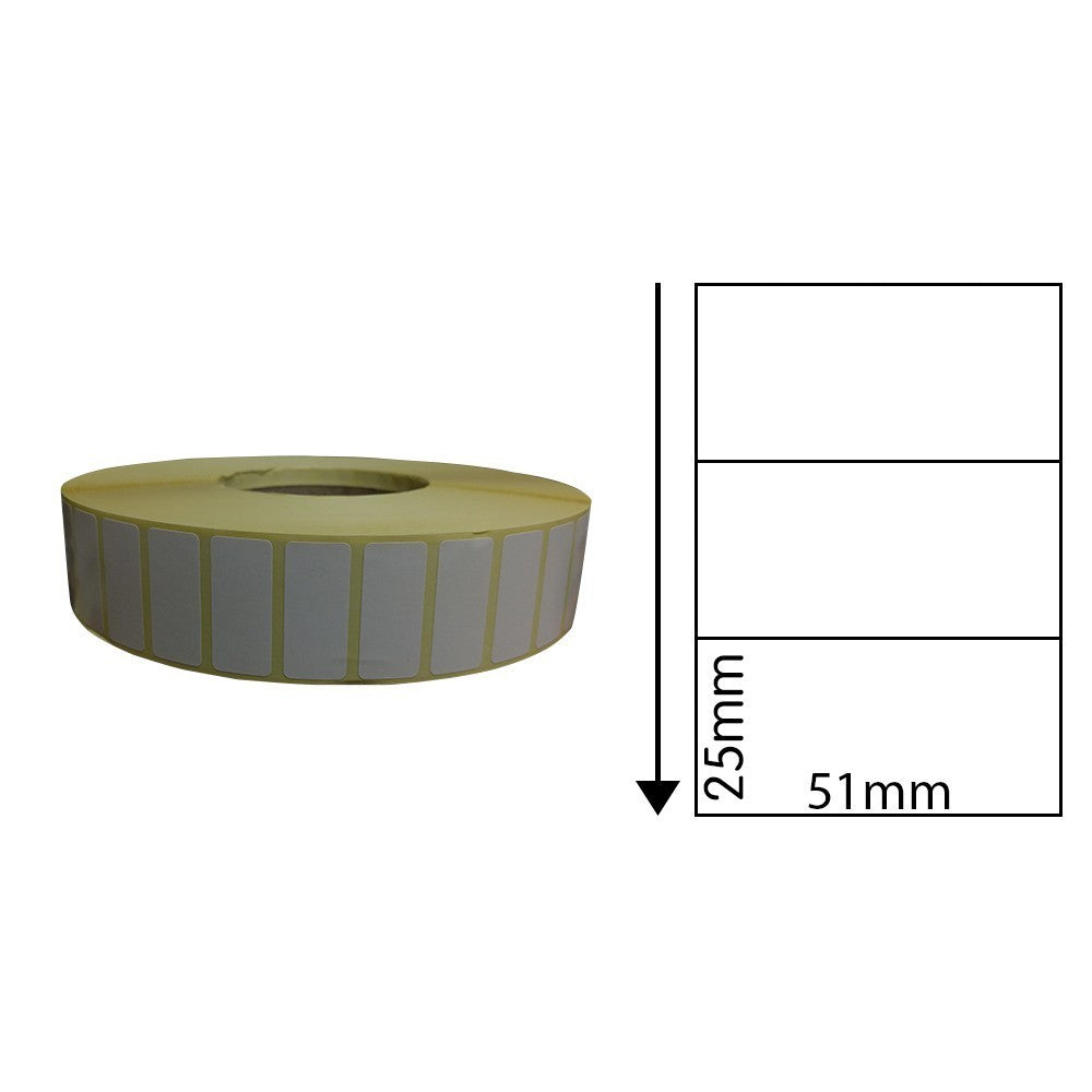 51mm x 25mm Direct Thermal Labels (1,000 Labels) - Removable Adhesive