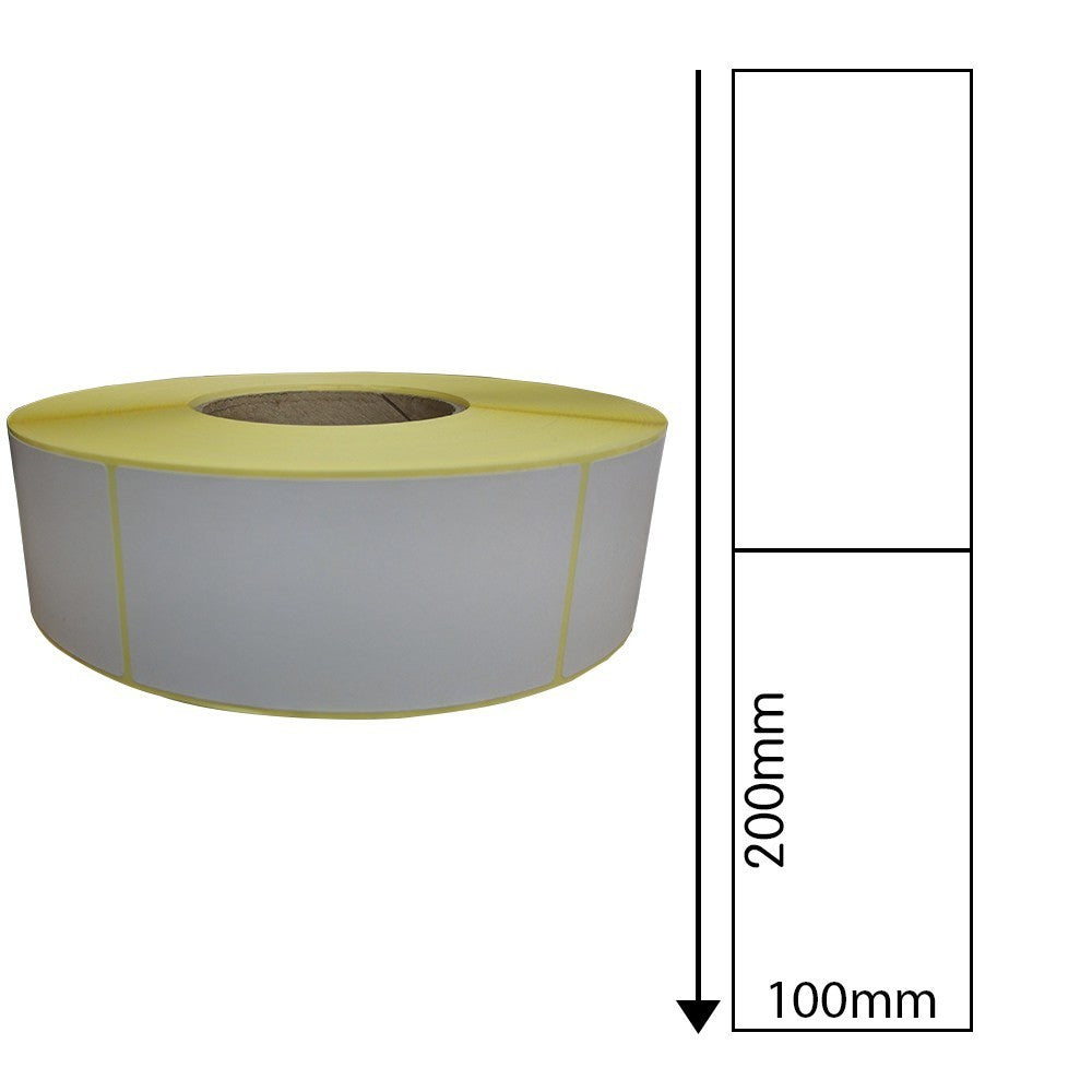 100mm x 200mm Direct Thermal Labels (1,000 Labels) - Freezer Adhesive