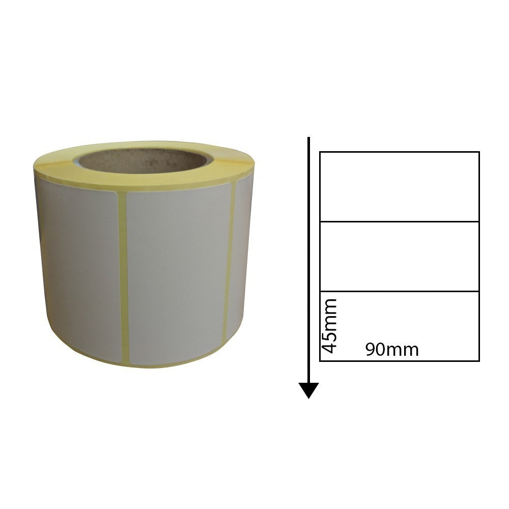 90mm x 45mm Direct Thermal Labels (1,000 Labels) - Freezer Adhesive