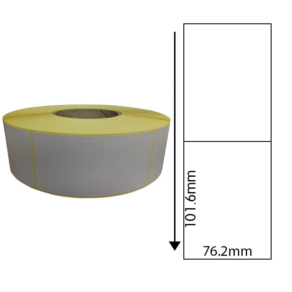 76.2mm x 101.6mm Direct Thermal Labels (1,000 Labels) - Freezer Adhesive