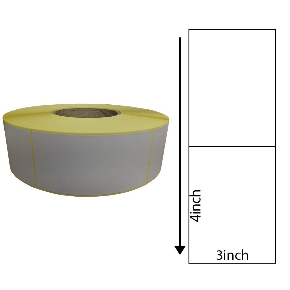 3 x 4 Inch Direct Thermal Labels (1,000 Labels) - Freezer Adhesive
