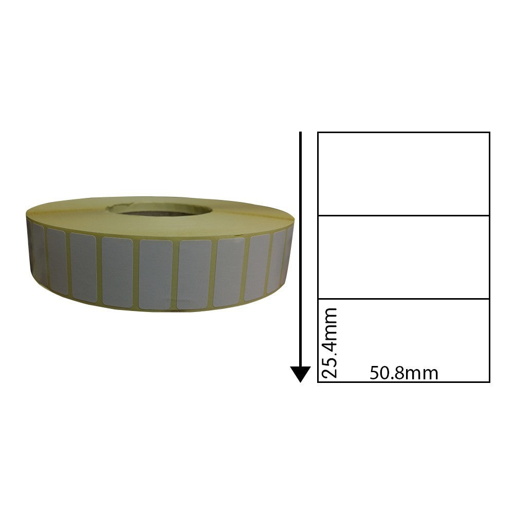 50.8mm x 25.4mm Direct Thermal Labels (1,000 Labels) - Freezer Adhesive