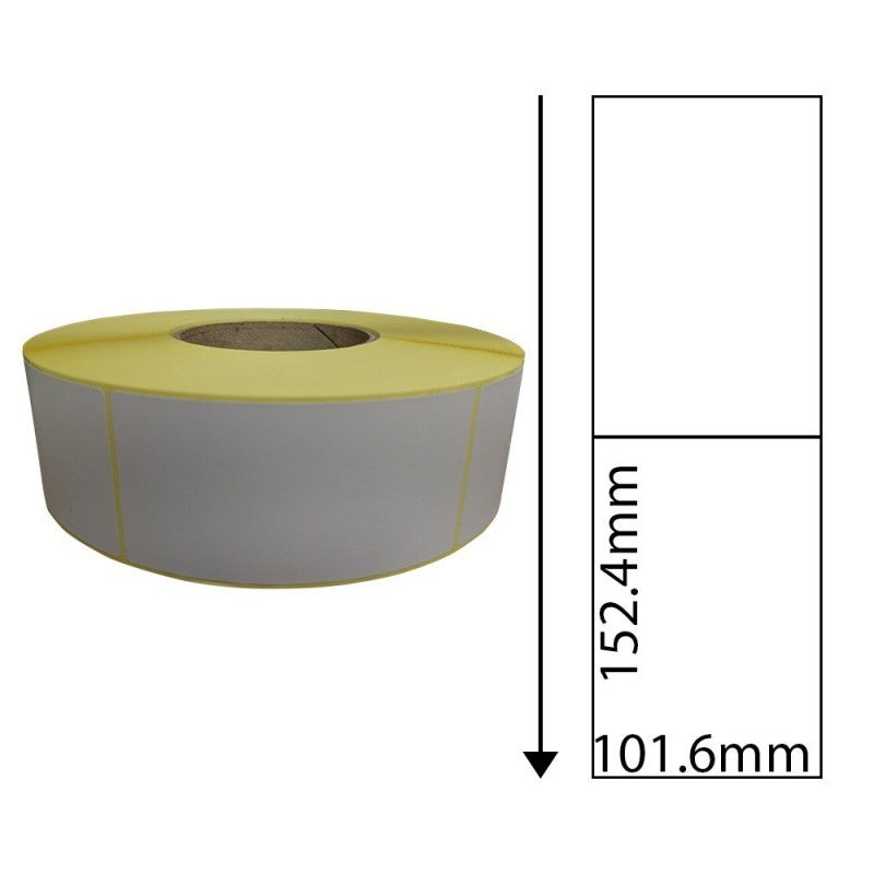 101.6 x 152.4mm Direct Thermal Labels with Perfs - Box of 4,000 Labels