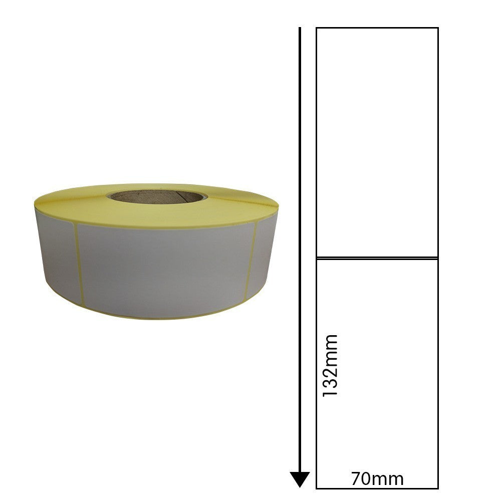 70 x 132mm Thermal Transfer Labels - Removable Adhesive