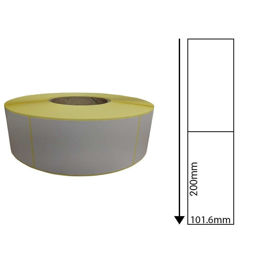 101.6mm x 200mm Direct Thermal Labels with Perforations (1,000 Labels) - Removable Adhesive