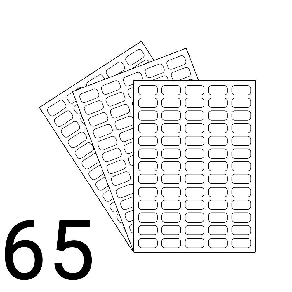 A4 Laser Sheet - 65 Labels Per Sheet