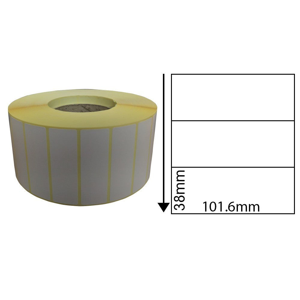 101.6 x 38mm Thermal Transfer Block Out Labels