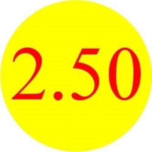 2.50 Promotional Label - Qty 1,000