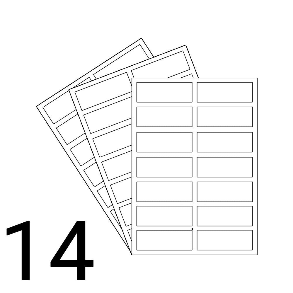 A4 Laser Sheet - 14 Labels Per Sheet