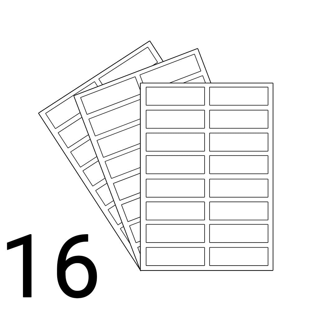 A4 Laser Sheet - 16 Labels Per Sheet
