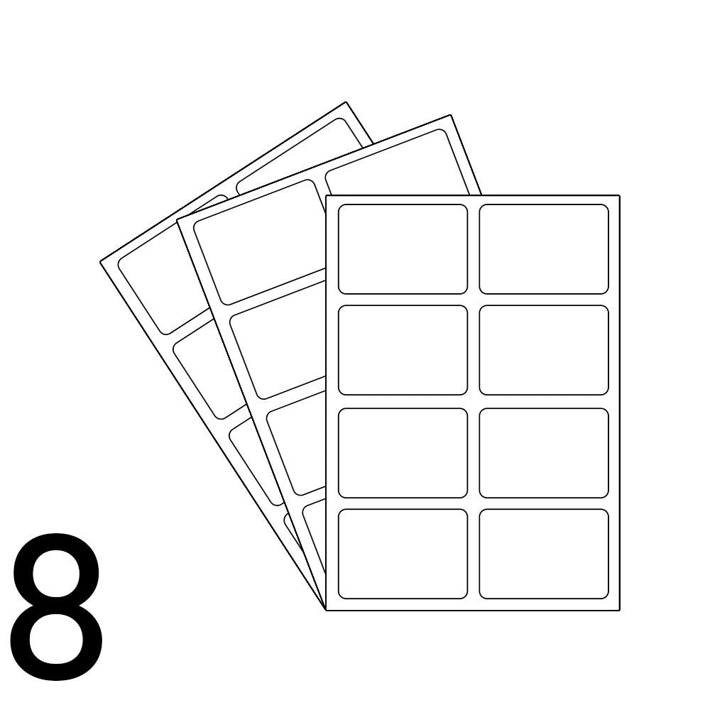 A4 Laser Sheet - 8 Labels Per Sheet