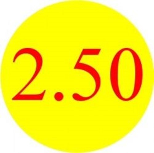 2.50 Promotional Label - Qty 1,000
