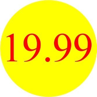 19.99 Promotional Label - Qty 1,000