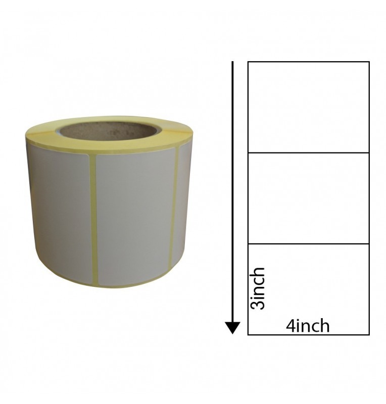 4x3 Inch Thermal Transfer Block Out Labels from