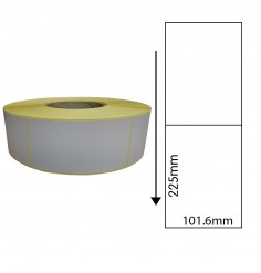 101. 6 x 225mm S/Perf Thermal Transfer Block-Out Labels.