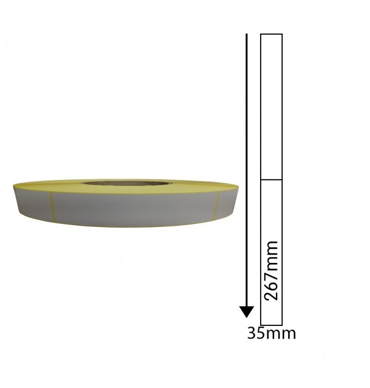 35 x 267mm Thermal Transfer Block-Out Labels