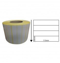 115mm x 25mm Direct Thermal Labels (1,000 Labels)