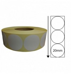 20mm Diameter Direct Thermal Labels