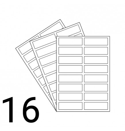 A4 Laser Sheet - 16 Labels Per Sheet - 500 Sheets