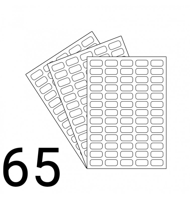 A4 Laser Sheet - 65 Label Per Sheet - 500 Sheets