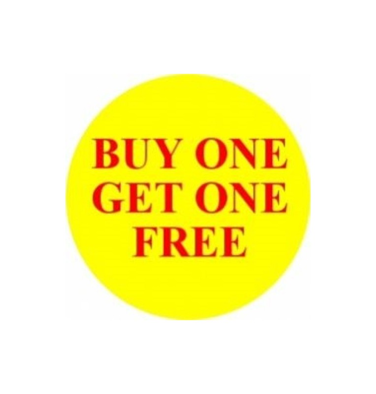 Buy One Get One Free Promotional Label - Qty 1,000