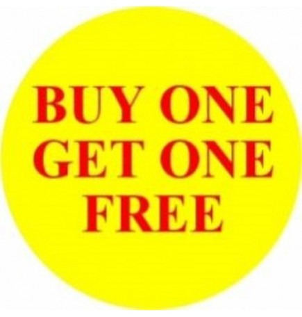 Buy One Get One Free Promotional Label - Qty 1,000