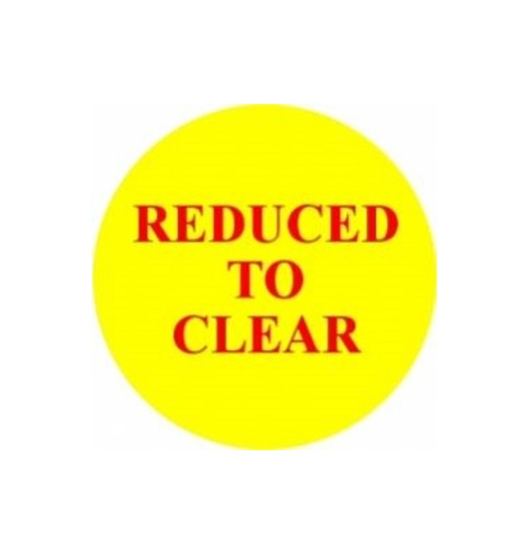 Reduced To Clear Promotional Label - Qty 1,000