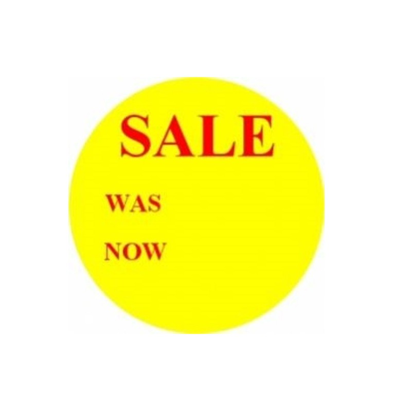 Sale - Was/Now Promotional Label - Qty 1,000