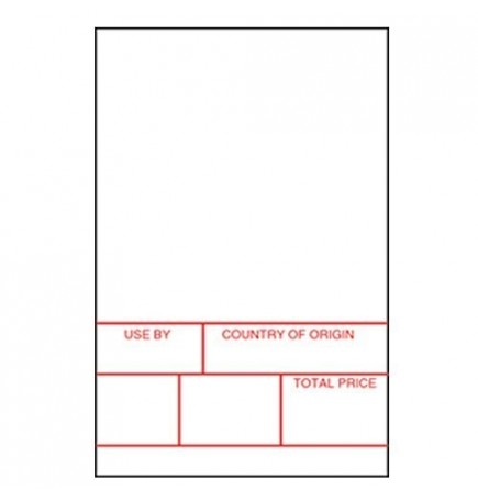 Avery Berkel Format 1 Scale Labels - 49mm x 74mm - 12 rolls / 6,000 labels