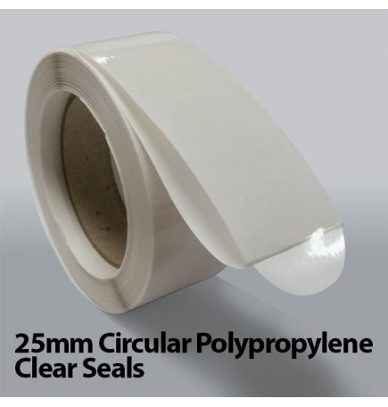 25mm Circular Polypropylene Clear Seals (5,000)