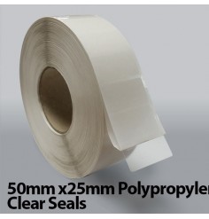 50mm x 25mm Polypropylene Clear Seals (10,000)