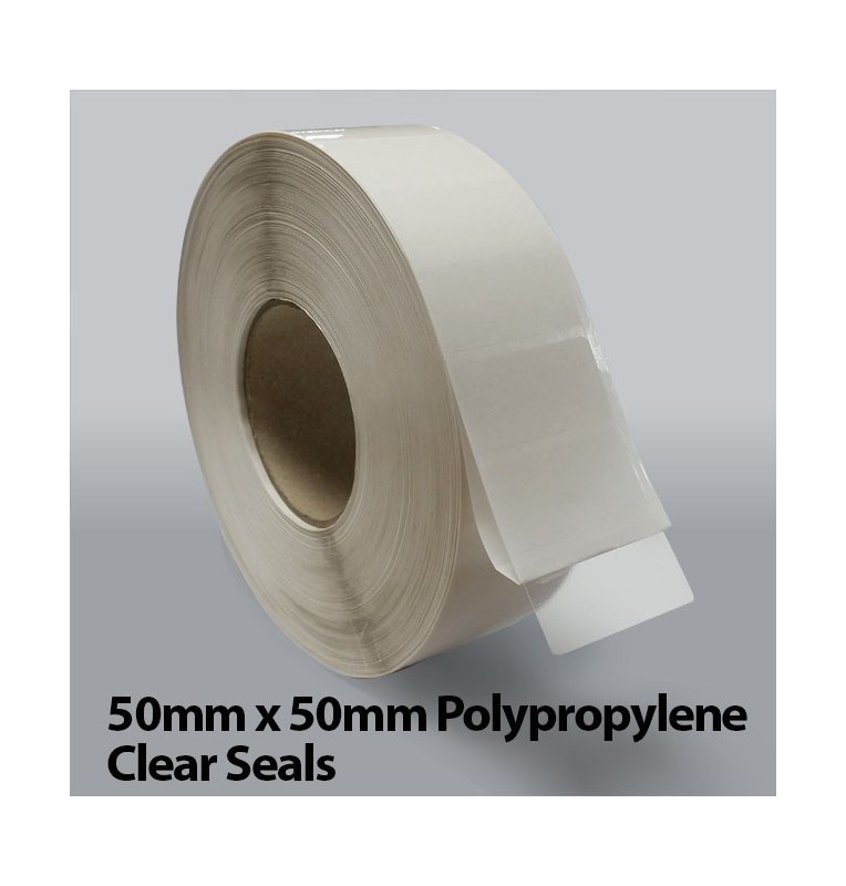 50mm x 50mm Polypropylene Clear Seals (5,000)