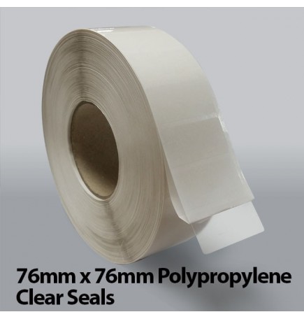 76mm x 76mm Polypropylene Clear Seals (1,000)