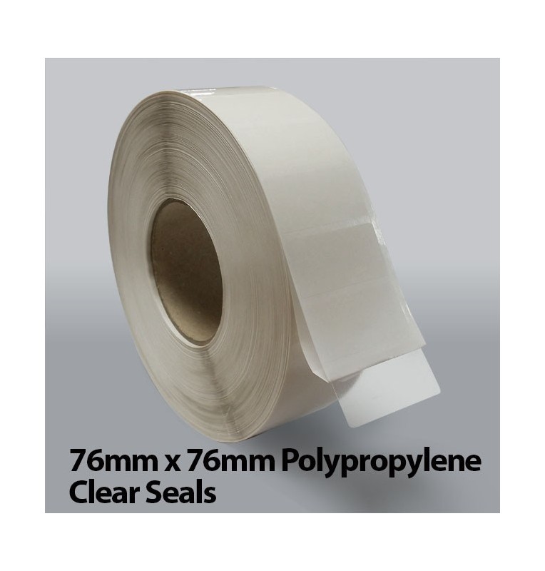76mm x 76mm Polypropylene Clear Seals (10,000)