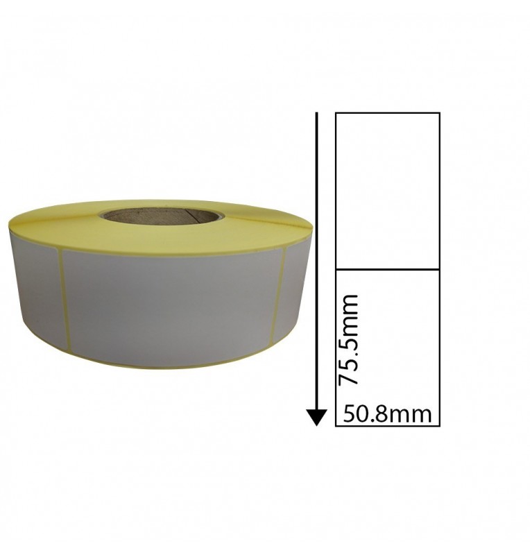 50.8mm x 75.5mm Direct Thermal Labels (1,000 Labels)