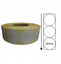 20mm Diameter Direct Thermal Labels