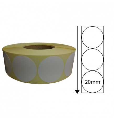20mm Diameter Direct Thermal Labels