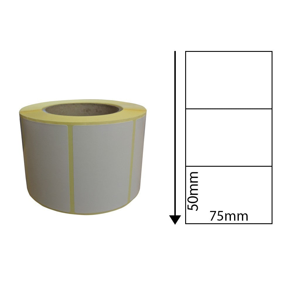 75 x 50mm Thermal Transfer Block Out Labels
