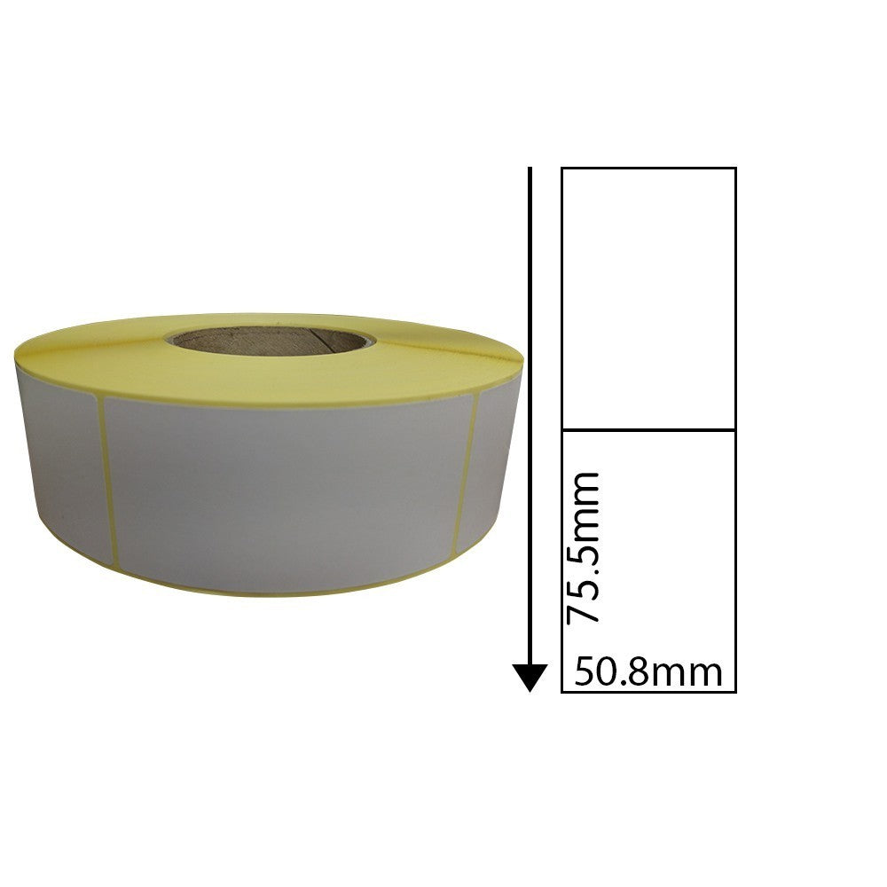 50.8 x 75.5mm Thermal Transfer Block Out Labels