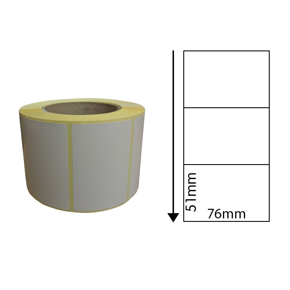 76mm x 51mm Direct Thermal Labels (1,000 Labels) - Removable Adhesive