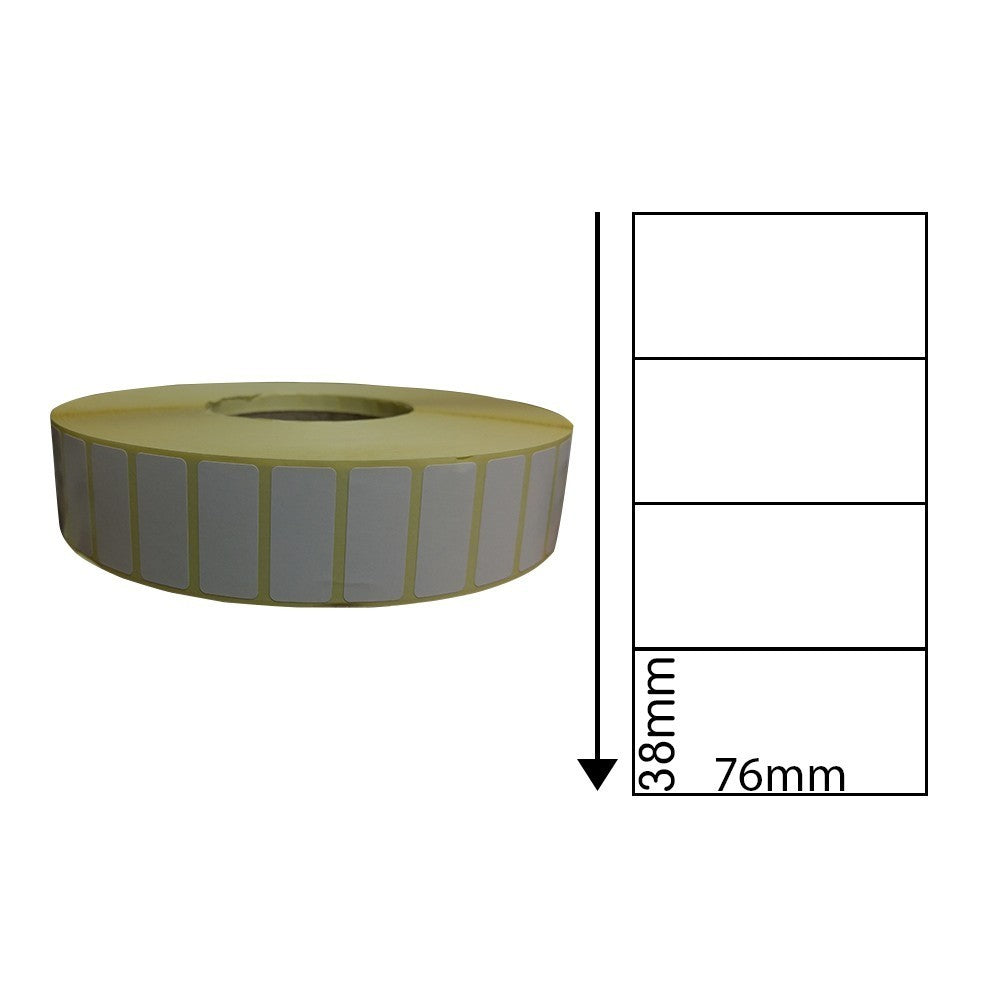 76mm x 38mm Direct Thermal Labels (1,000 Labels) - Freezer Adhesive