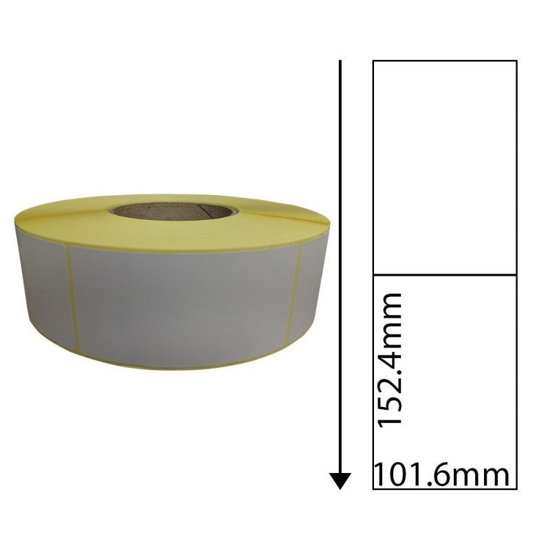 101.6 x 152.4mm Direct Thermal Labels with Perfs - Box of 4,000 Labels