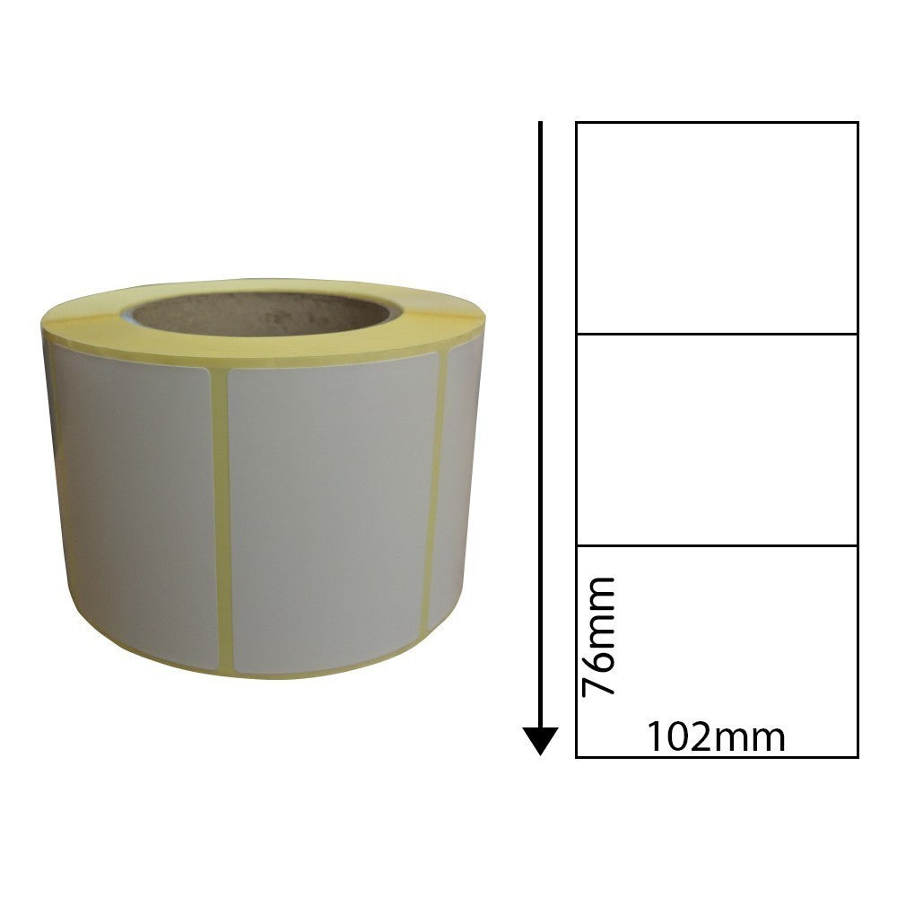 102mm x 76mm Thermal Transfer Labels with Perforations - Removable Adhesive