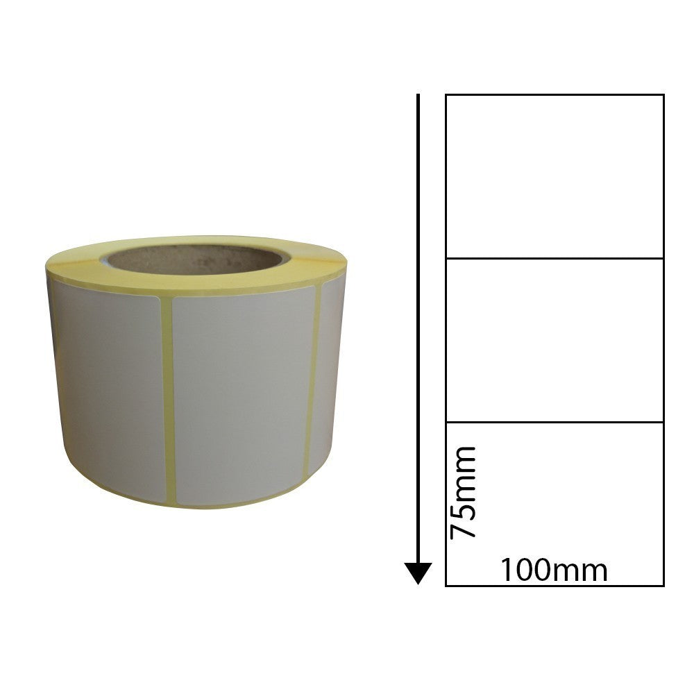 100mm x 75mm Direct Thermal Labels with Perforations - Freezer Adhesive