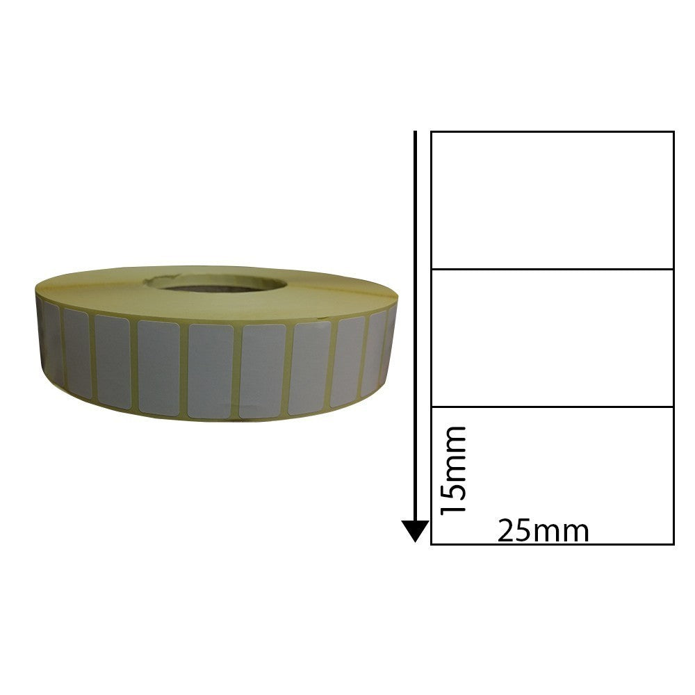 25mm x 15mm Direct Thermal Labels - Freezer Adhesive