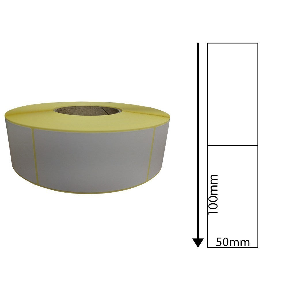 50mm x 100mm Direct Thermal Labels (1,000 Labels) - Freezer Adhesive