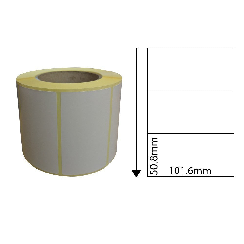 50.8mm x 101.6mm Direct Thermal Labels (1,000 Labels) - Freezer Adhesive