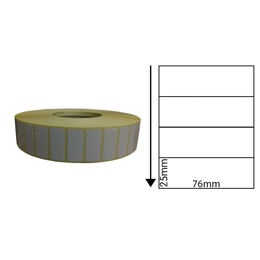 76mm x 25mm Direct Thermal Labels (1,000 Labels) - Freezer Adhesive