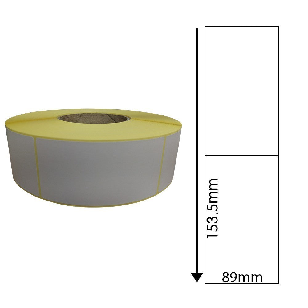 89mm x 153.5mm Direct Thermal Labels (1,000 Labels) - Freezer Adhesive